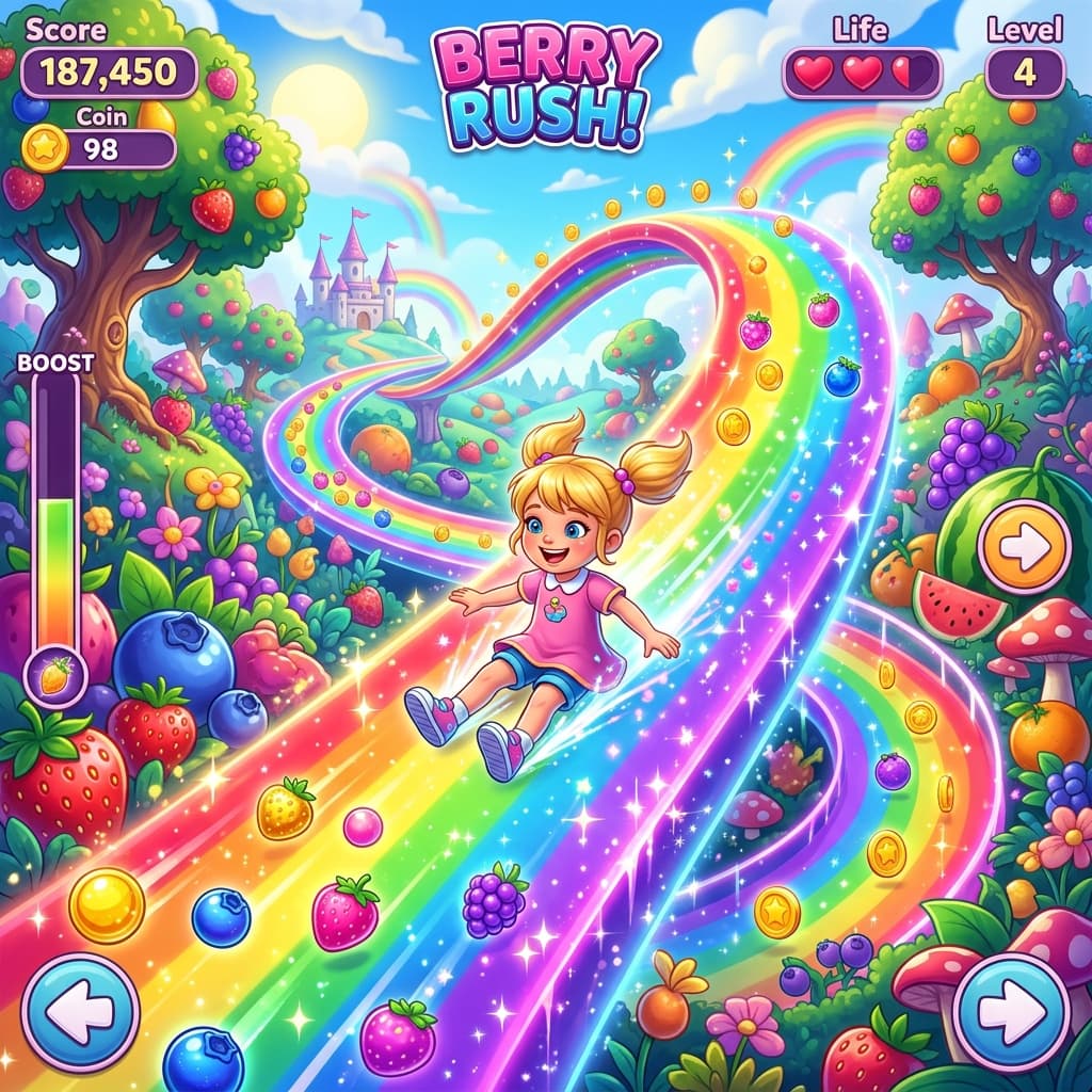 Berry Rush Rainbow Slide