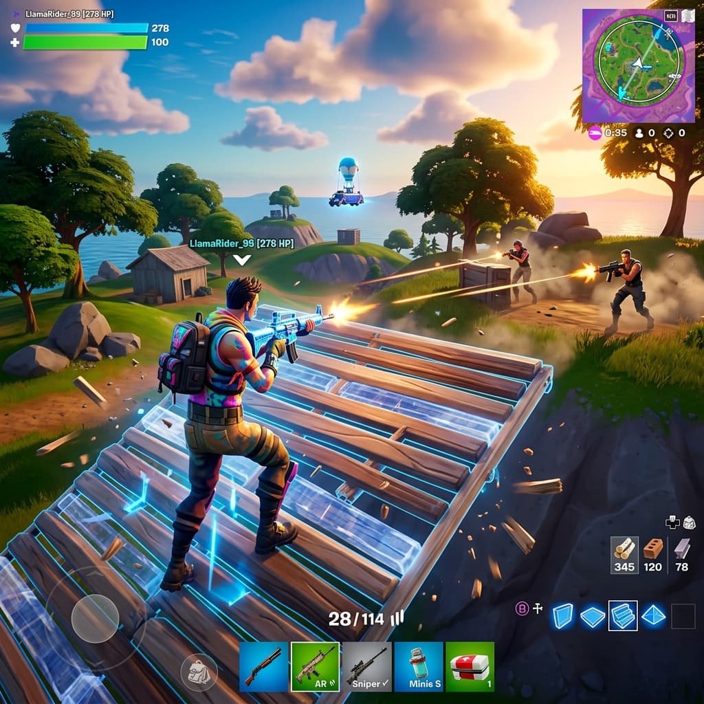 Fortnite Building Gameplay
