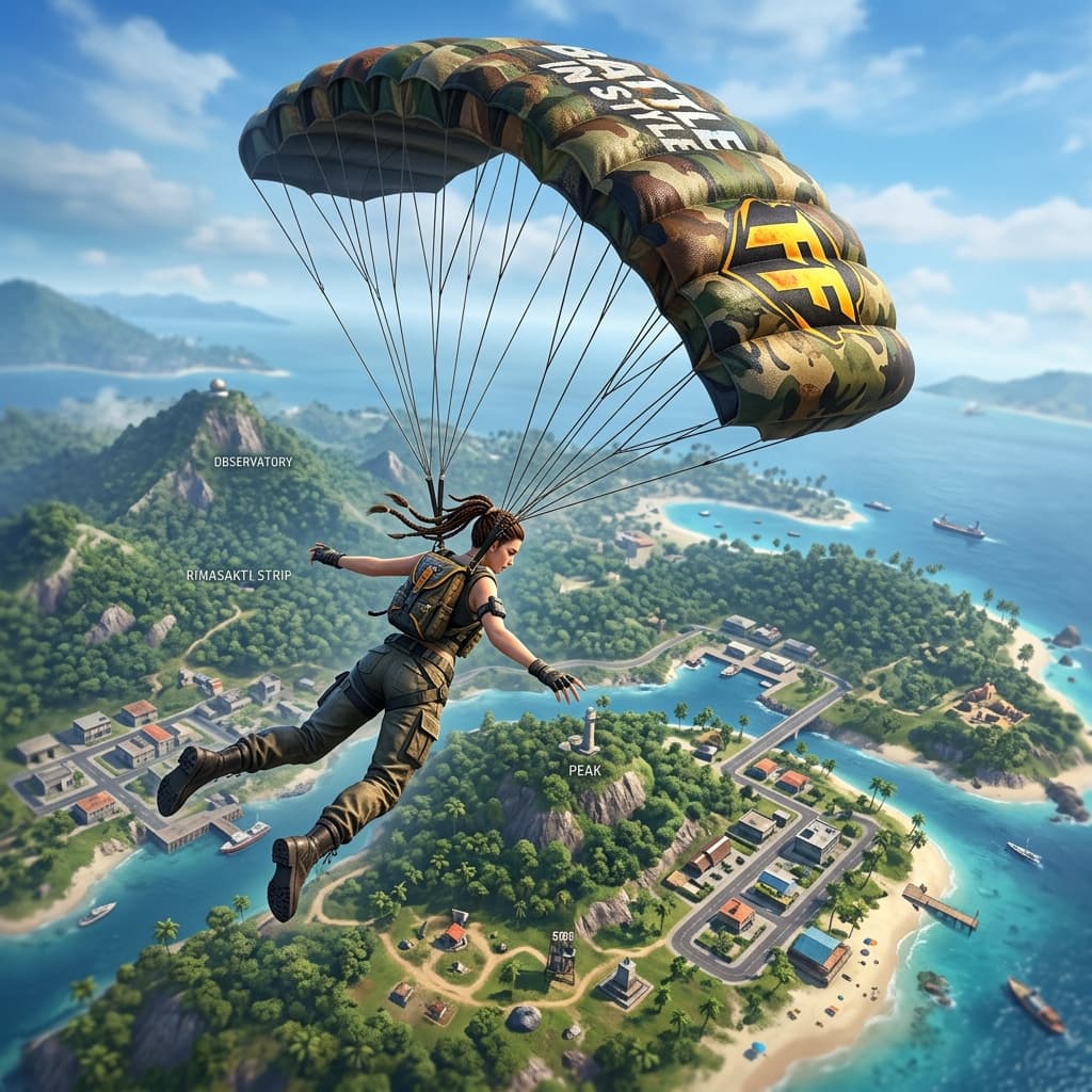 Free Fire Parachute Drop