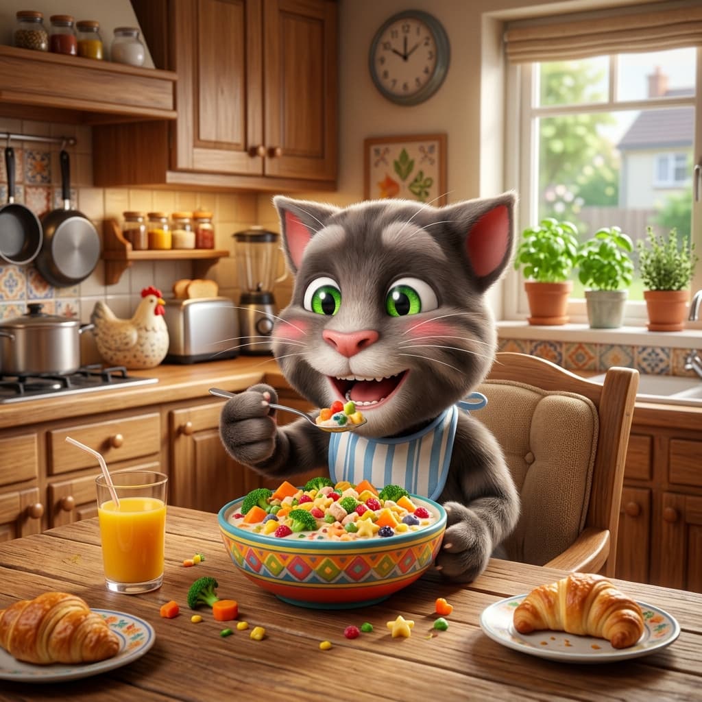 Talking Tom Eating