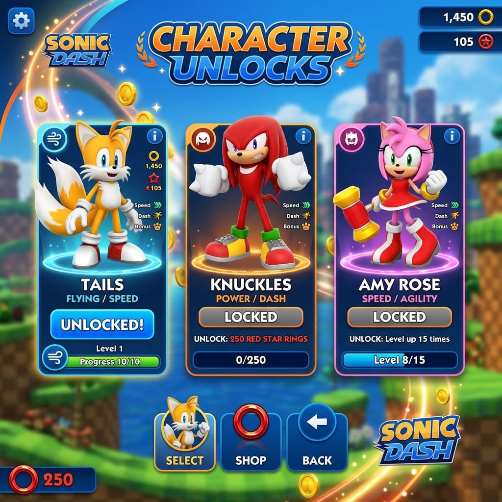 Sonic Dash Characters