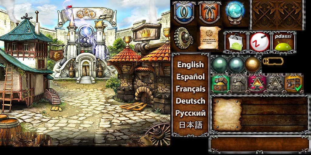 Myth Defense: Light Forces citadel-style menu and hub interface.